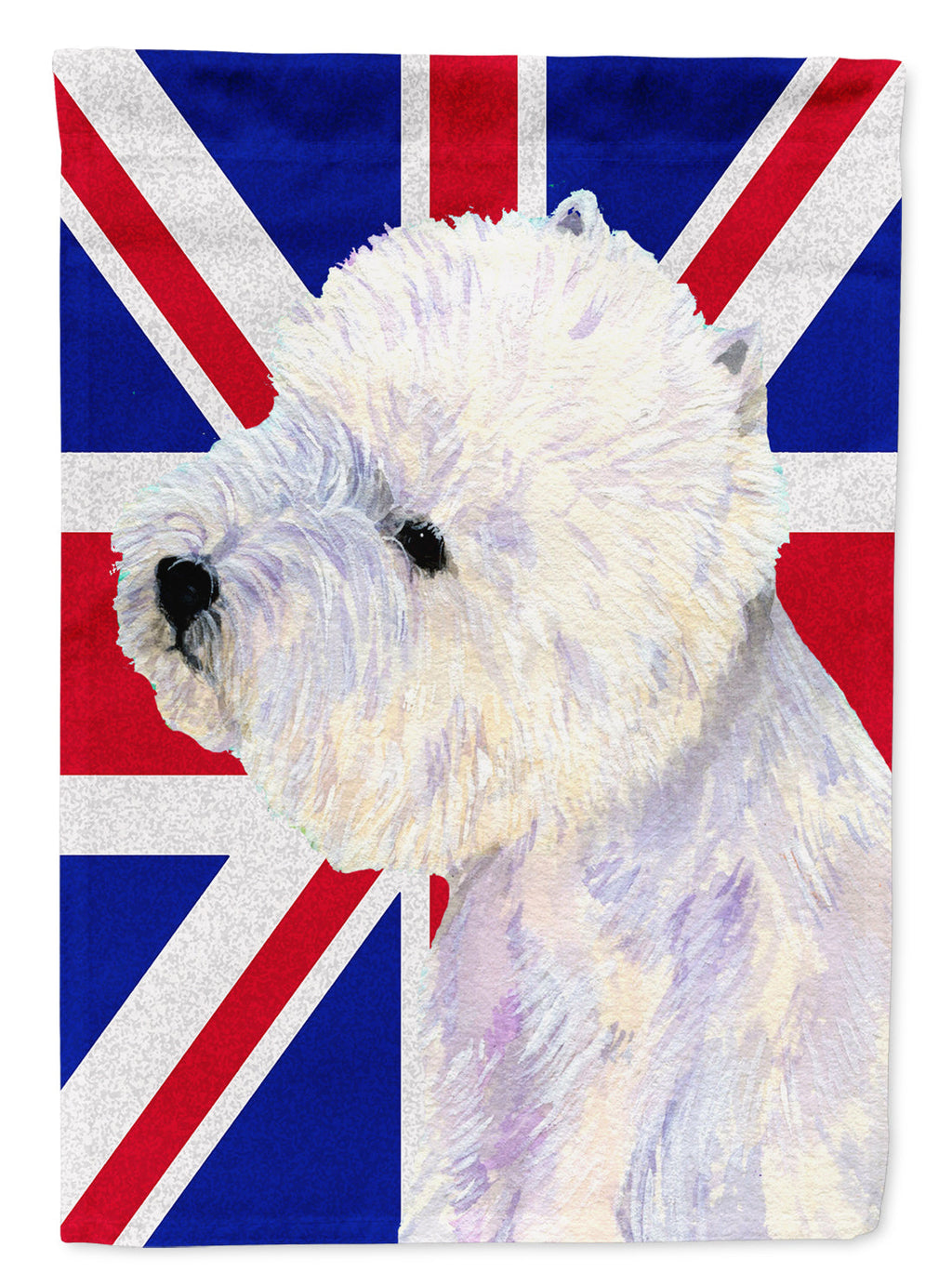 Westie with English Union Jack British Flag Garden Flag Mailbox Decorative Yard Banner Outside Patio Artwork for Flower Beds, Garden Size, Multicolor