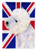 Westie with English Union Jack British Flag Garden Flag Mailbox Decorative Yard Banner Outside Patio Artwork for Flower Beds, Garden Size, Multicolor