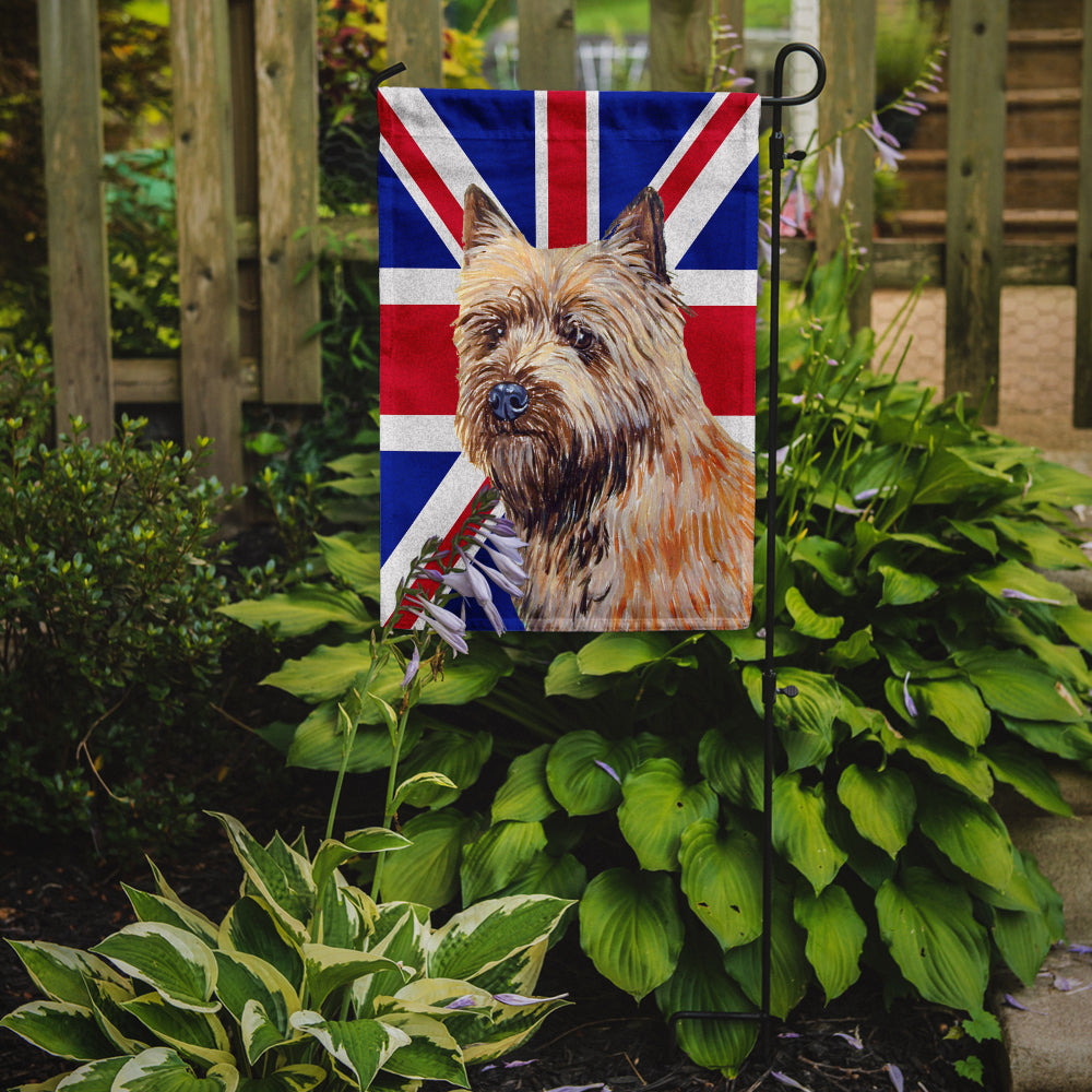 Cairn Terrier with English Union Jack British Flag Garden Flag Mailbox Decorative Yard Banner Outside Patio Artwork for Flower Beds, Garden Size, Multicolor