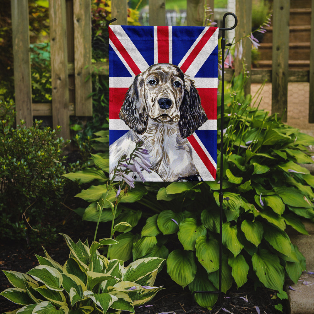 English Setter with English Union Jack British Flag Garden Flag Mailbox Decorative Yard Banner Outside Patio Artwork for Flower Beds, Garden Size, Multicolor