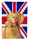 Vizsla with English Union Jack British Flag Garden Flag Mailbox Decorative Yard Banner Outside Patio Artwork for Flower Beds, Garden Size, Multicolor