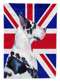 Great Dane with English Union Jack British Flag Garden Flag Mailbox Decorative Yard Banner Outside Patio Artwork for Flower Beds, Garden Size, Multicolor