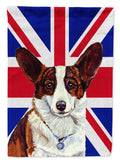 Corgi with English Union Jack British Flag Garden Flag Mailbox Decorative Yard Banner Outside Patio Artwork for Flower Beds, Garden Size, Multicolor