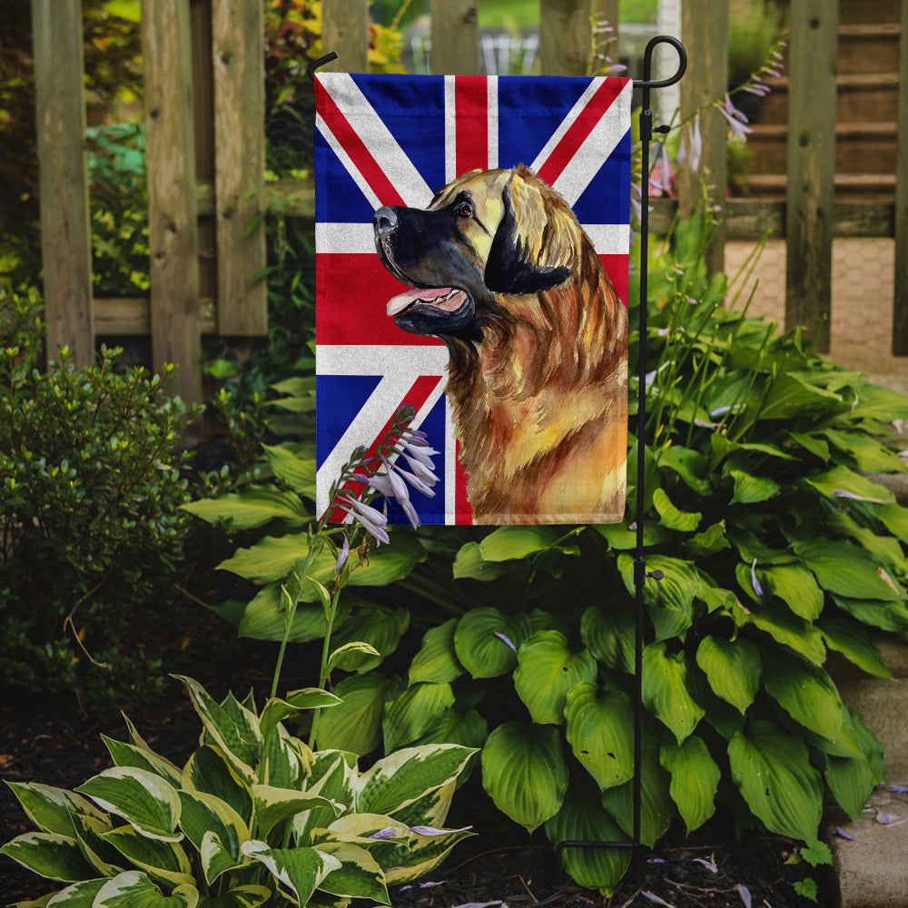 Leonberger with English Union Jack British Flag Garden Flag Mailbox Decorative Yard Banner Outside Patio Artwork for Flower Beds, Garden Size, Multicolor