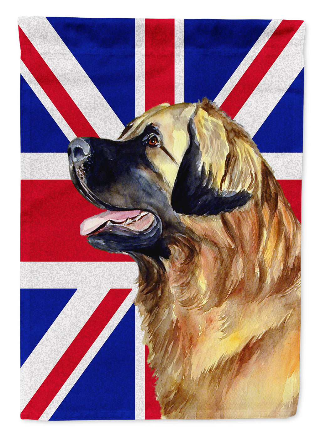 Leonberger with English Union Jack British Flag Garden Flag Mailbox Decorative Yard Banner Outside Patio Artwork for Flower Beds, Garden Size, Multicolor