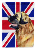 Leonberger with English Union Jack British Flag Garden Flag Mailbox Decorative Yard Banner Outside Patio Artwork for Flower Beds, Garden Size, Multicolor