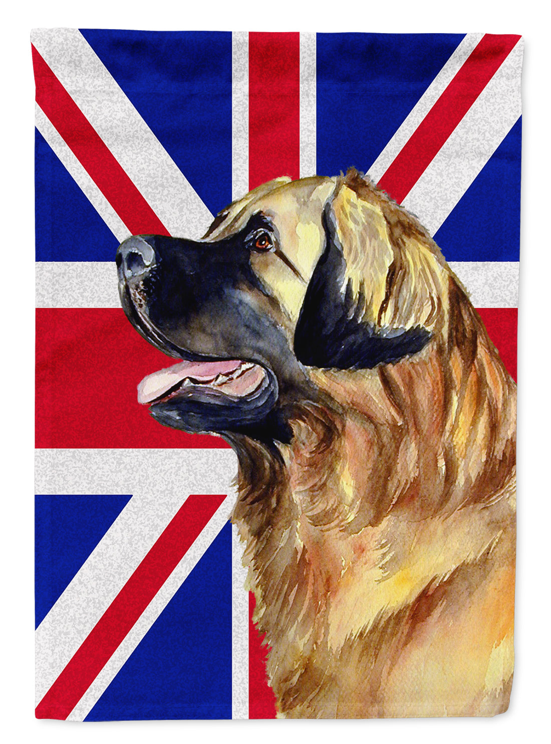 Leonberger with English Union Jack British Flag Garden Flag Mailbox Decorative Yard Banner Outside Patio Artwork for Flower Beds, Garden Size, Multicolor