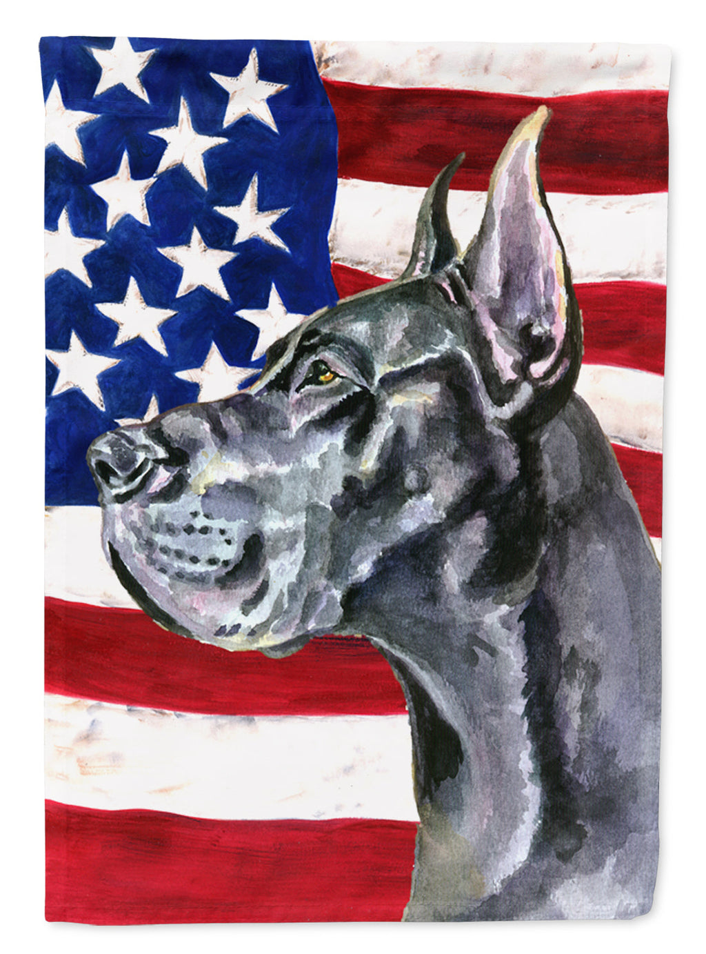 Black Great Dane USA Patriotic American Flag Garden Flag Mailbox Decorative Yard Banner Outside Patio Artwork for Flower Beds, Garden Size, Multicolor