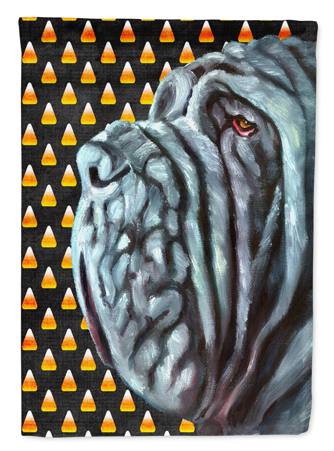 Neapolitan Mastiff Candy Corn Halloween Garden Flag Mailbox Decorative Yard Banner Outside Patio Artwork for Flower Beds, Garden Size, Multicolor
