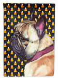 French Bulldog Frenchie Candy Corn Halloween Garden Flag Mailbox Decorative Yard Banner Outside Patio Artwork for Flower Beds, Garden Size, Multicolor