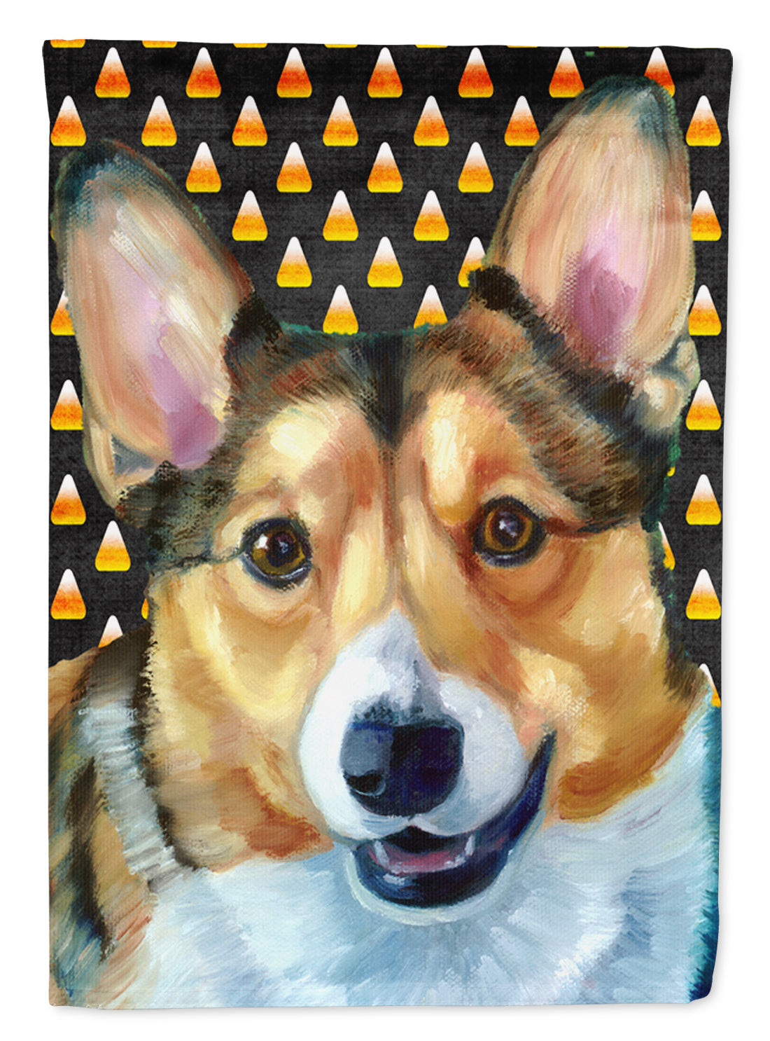 Corgi Candy Corn Halloween Garden Flag Mailbox Decorative Yard Banner Outside Patio Artwork for Flower Beds, Garden Size, Multicolor