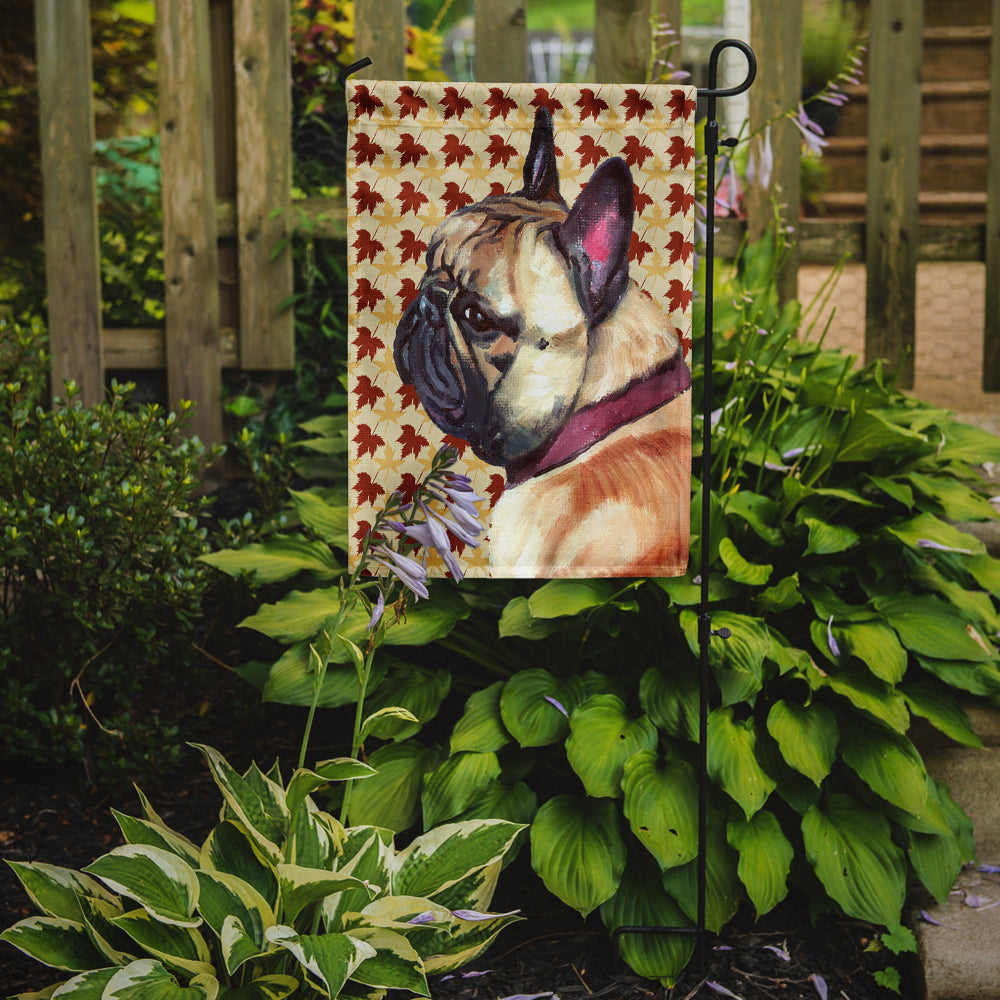 French Bulldog Frenchie Fall Leaves Garden Flag Mailbox Decorative Yard Banner Outside Patio Artwork for Flower Beds, Garden Size, Multicolor