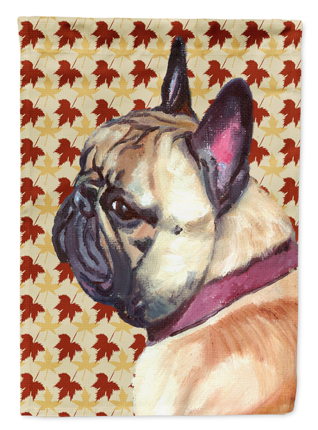 French Bulldog Frenchie Fall Leaves Garden Flag Mailbox Decorative Yard Banner Outside Patio Artwork for Flower Beds, Garden Size, Multicolor