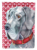 Great Dane Hearts Love and Valentine's Day Garden Flag Mailbox Decorative Yard Banner Outside Patio Artwork for Flower Beds, Garden Size, Multicolor