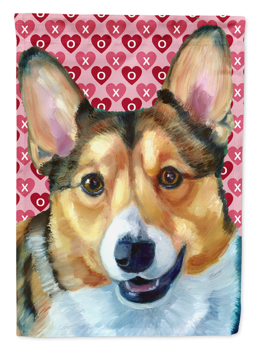 Corgi Hearts Love and Valentine's Day Garden Flag Mailbox Decorative Yard Banner Outside Patio Artwork for Flower Beds, Garden Size, Multicolor