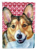 Corgi Hearts Love and Valentine's Day Garden Flag Mailbox Decorative Yard Banner Outside Patio Artwork for Flower Beds, Garden Size, Multicolor