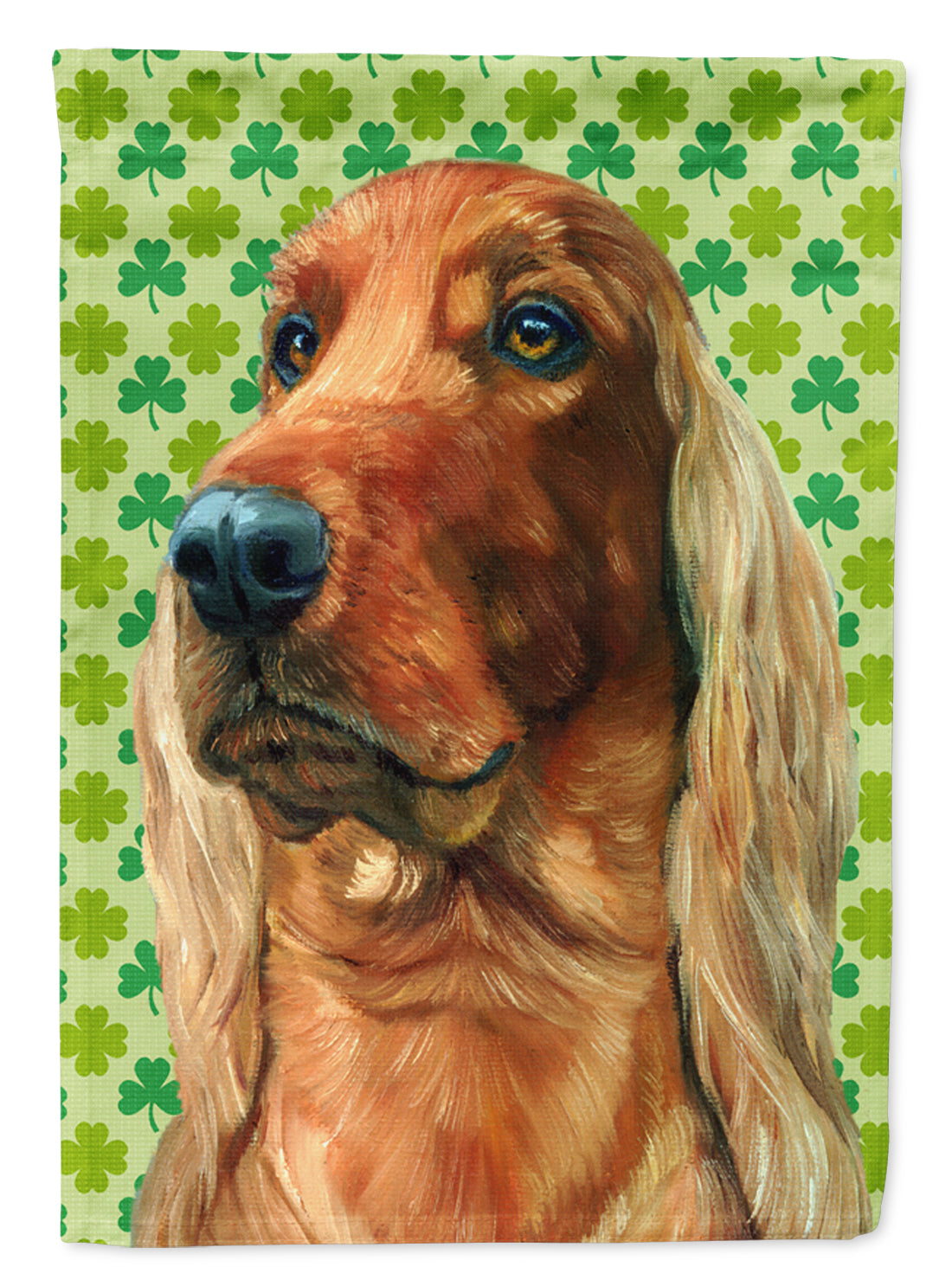 Irish Setter St. Patrick's Day Shamrock Garden Flag Mailbox Decorative Yard Banner Outside Patio Artwork for Flower Beds, Garden Size, Multicolor