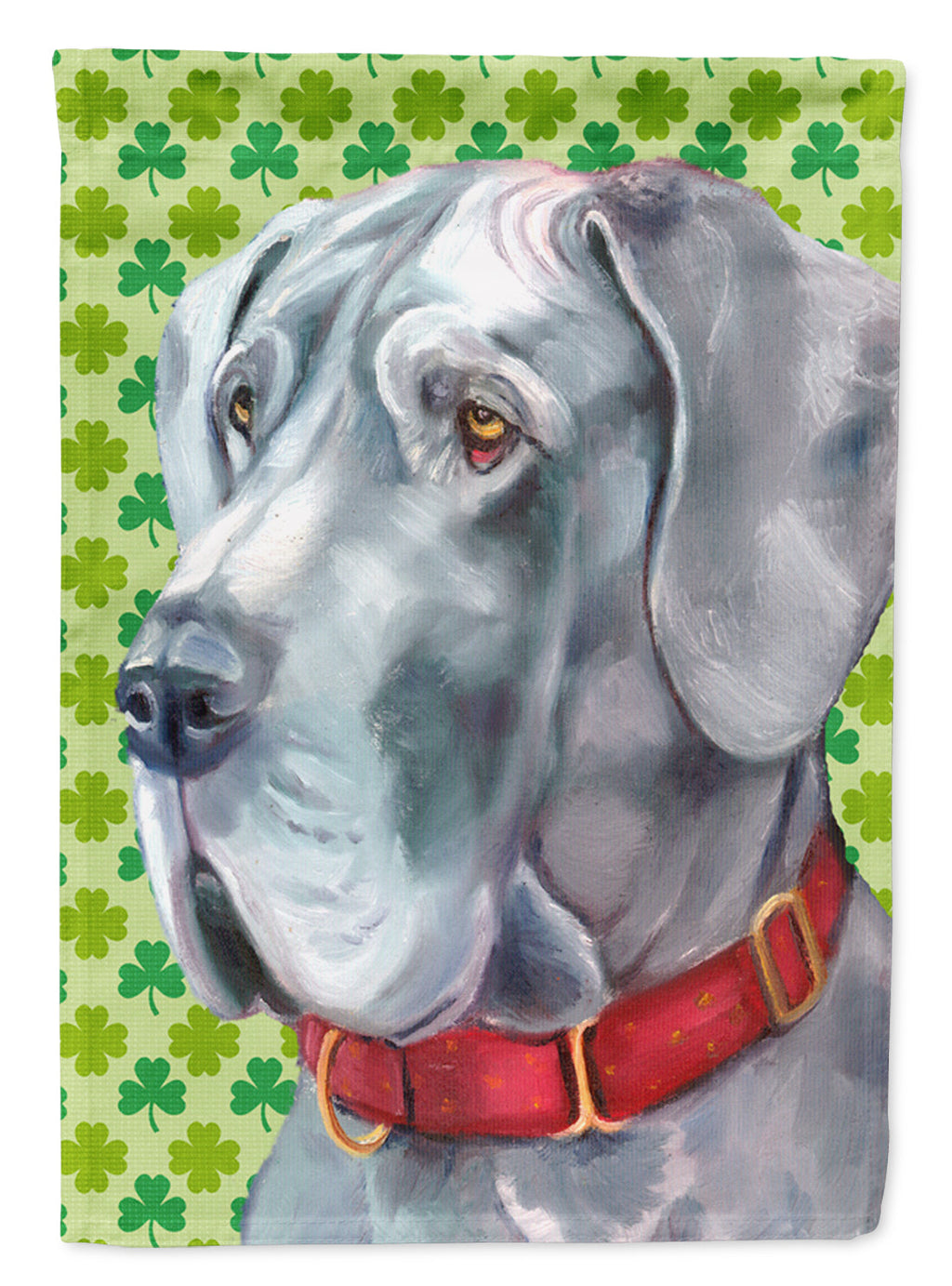Great Dane St. Patrick's Day Shamrock Garden Flag Mailbox Decorative Yard Banner Outside Patio Artwork for Flower Beds, Garden Size, Multicolor