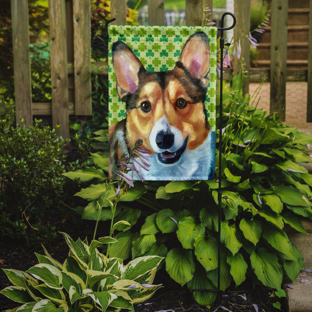 Corgi St. Patrick's Day Shamrock Garden Flag Mailbox Decorative Yard Banner Outside Patio Artwork for Flower Beds, Garden Size, Multicolor