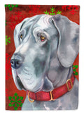 Great Dane Red Snowflakes Holiday Christmas Garden Flag Mailbox Decorative Yard Banner Outside Patio Artwork for Flower Beds, Garden Size, Multicolor