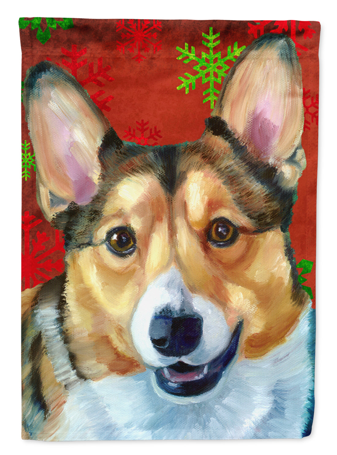 Corgi Red Snowflakes Holiday Christmas Garden Flag Mailbox Decorative Yard Banner Outside Patio Artwork for Flower Beds, Garden Size, Multicolor