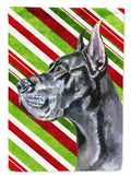 Black Great Dane Candy Cane Holiday Christmas Garden Flag Mailbox Decorative Yard Banner Outside Patio Artwork for Flower Beds, Garden Size, Multicolor