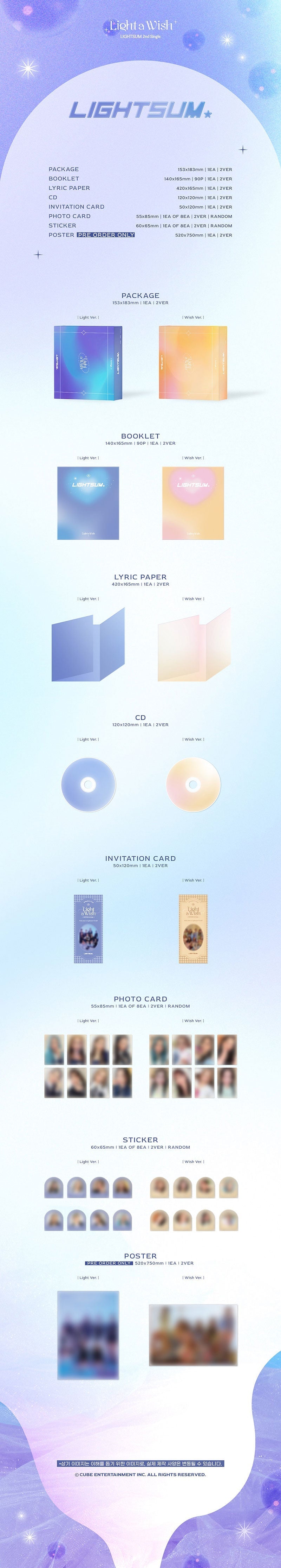 Lightsum 2nd Single Album - Light A Wish
