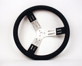 Longacre 15in Steering Wheel Blk Alum Smooth Grip 52-56801