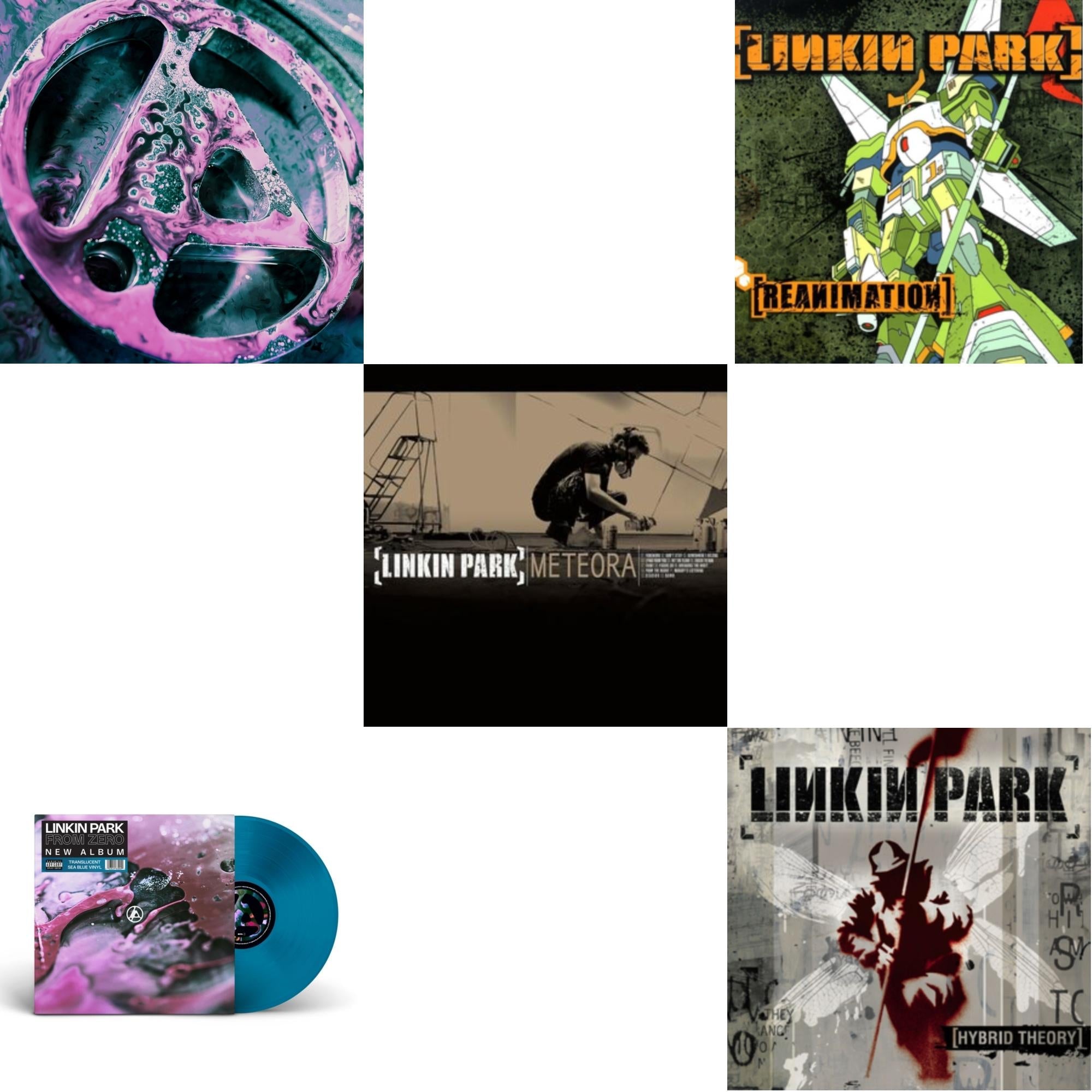 From Zero (Deluxe/2LP/Translucent Emerald Green Vinyl) & From Zero (Translucent Sea Blue LP Vinyl) & Meteora & Reanimation & Hybrid Theory