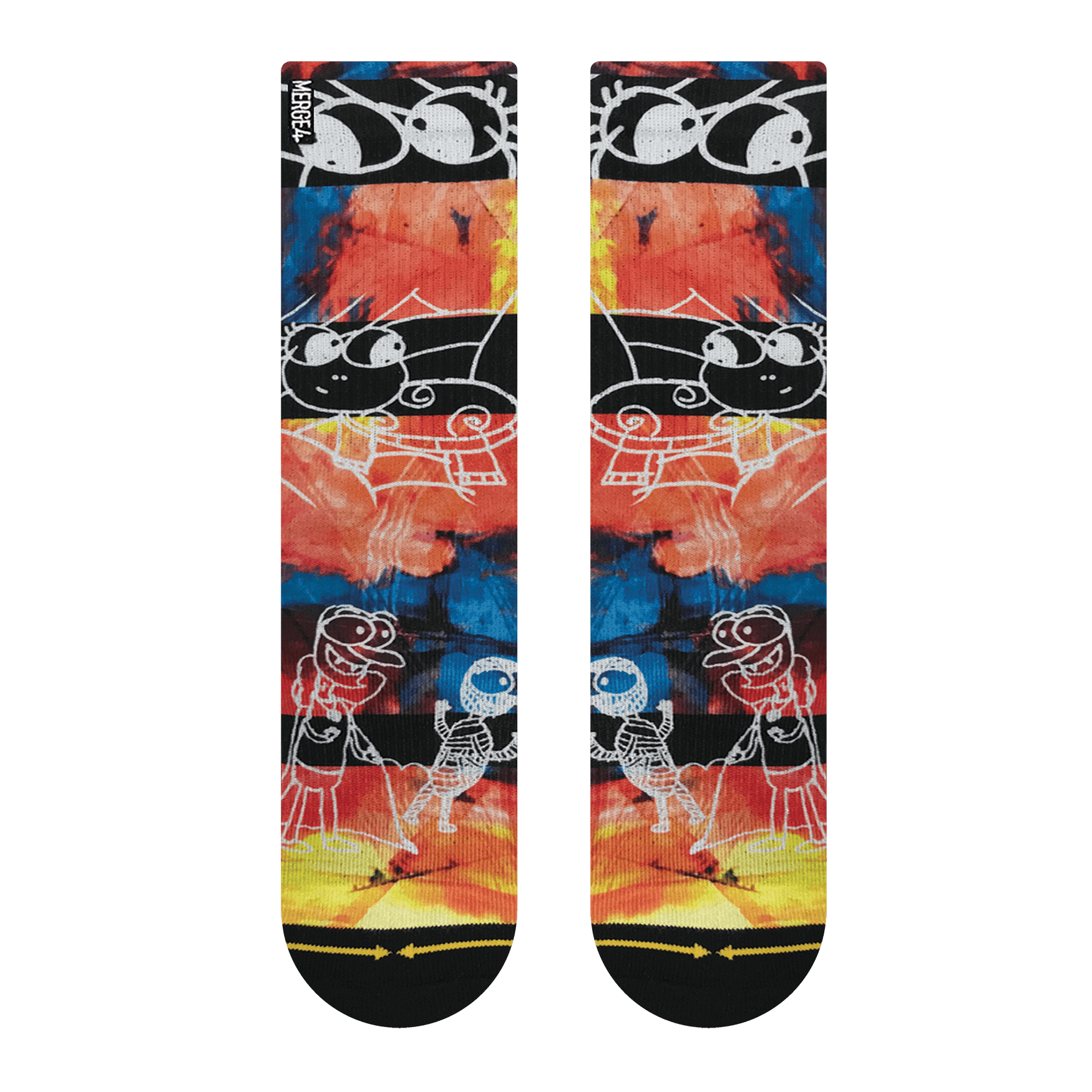 Merge4 Lucile Packard Eyeballs Crew Socks