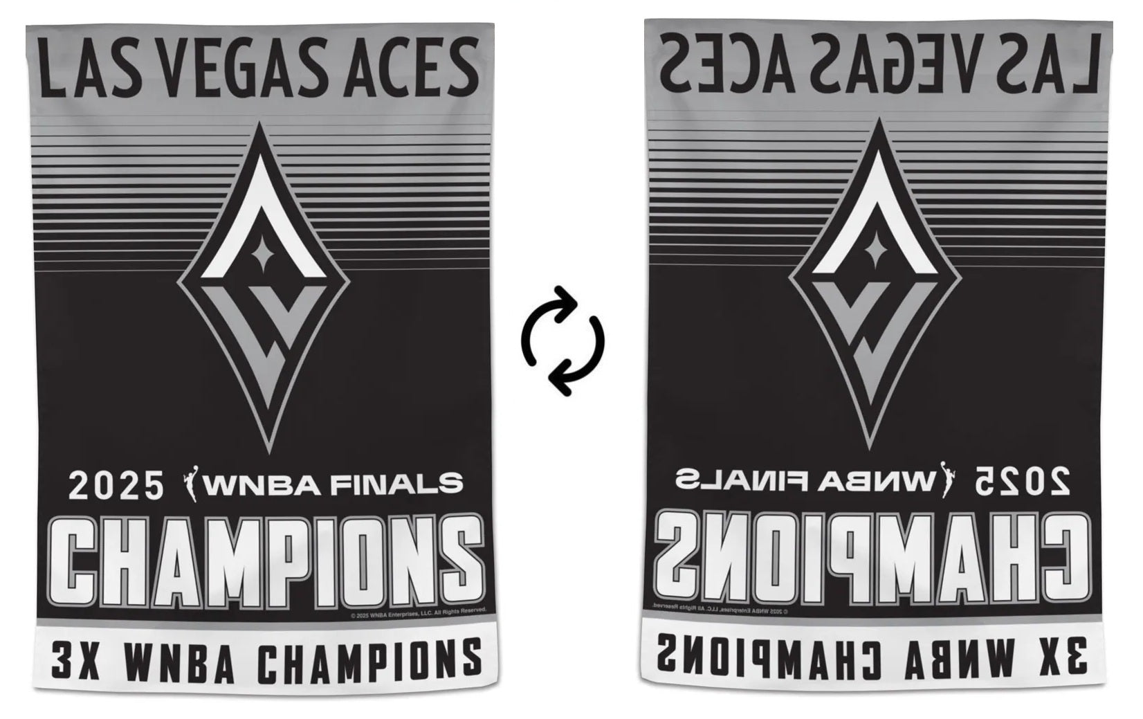 Las Vegas Aces House Flag – 2025 Champions Vertical Banner