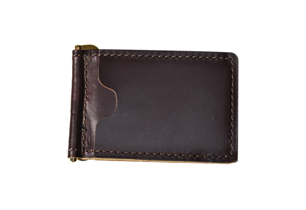 Leather Money Clip and Cardholder