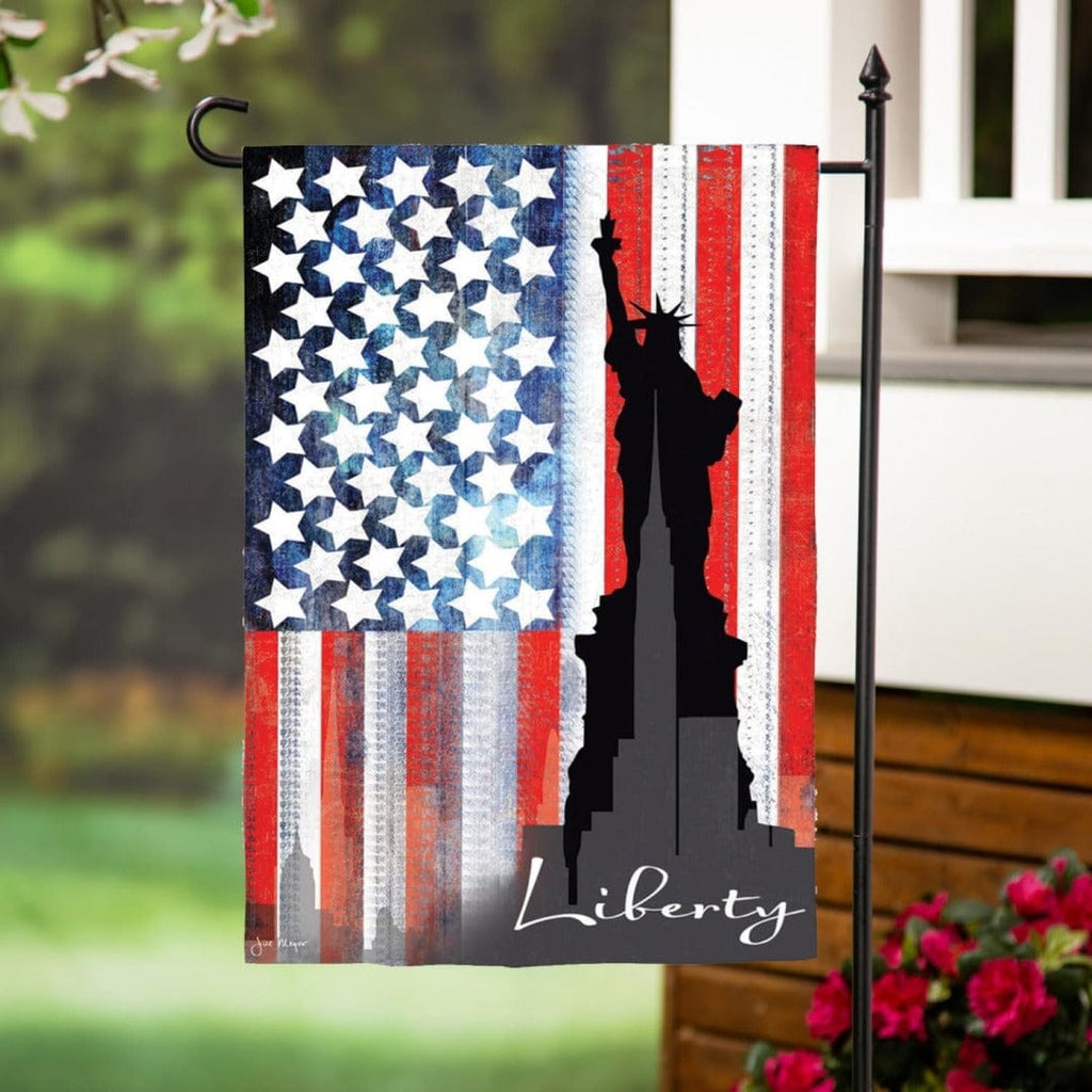 Liberty Statue Patriotic Garden Flag 2 Sided