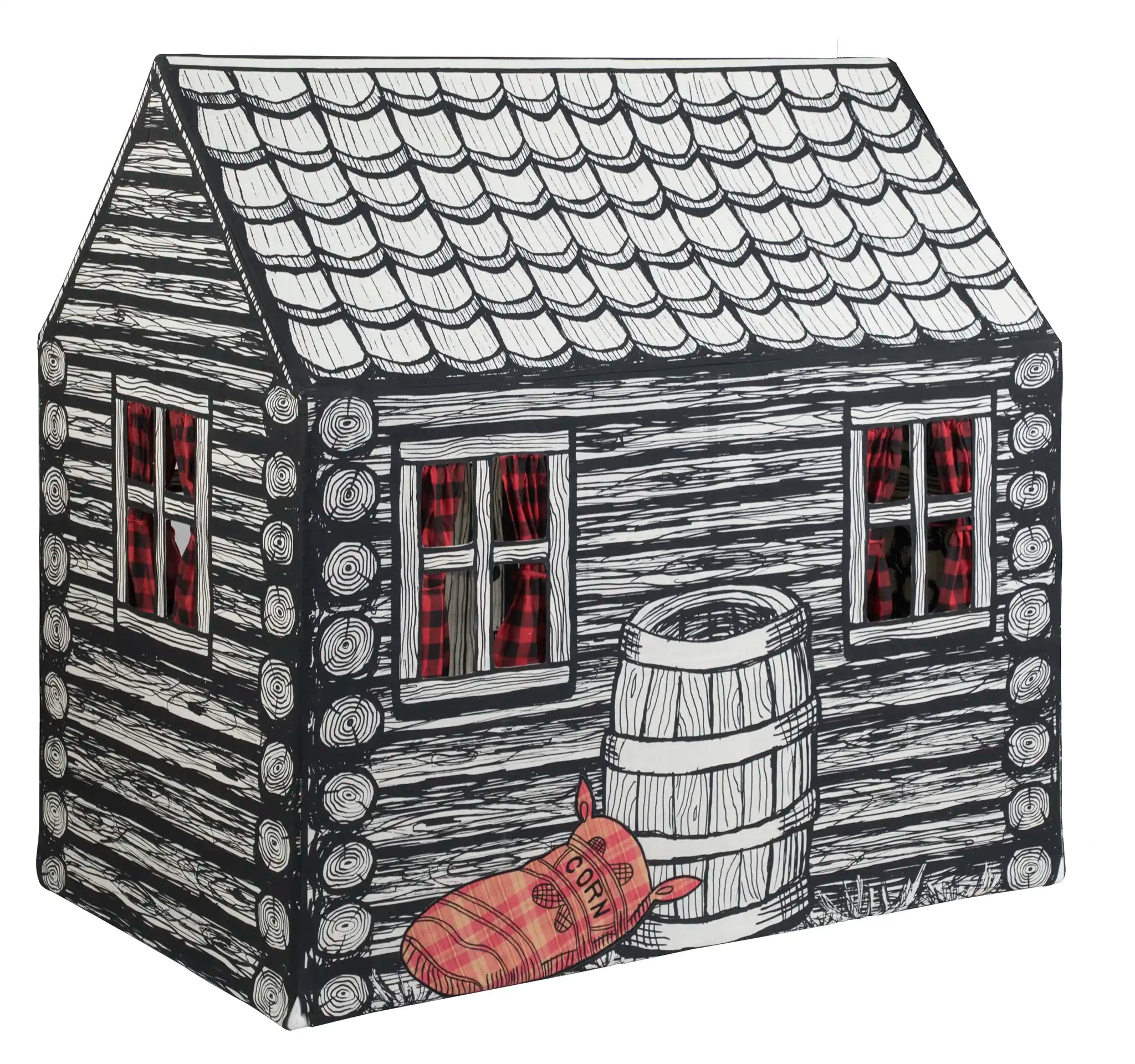 Log Cabin Play Tent for Kids