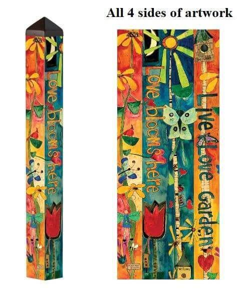Love Garden Art Pole 40 Inches Tall Live Love Garden