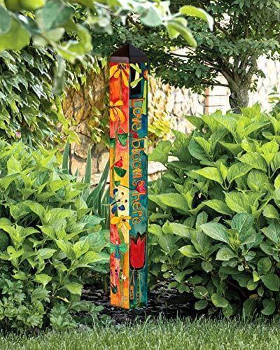 Love Garden Art Pole 40 Inches Tall Live Love Garden
