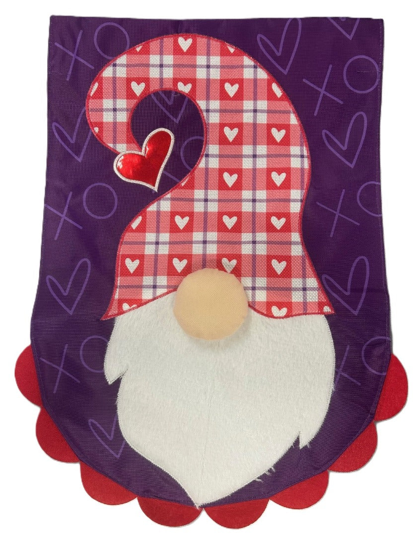 Love Gnome 2 Sided Garden Flag