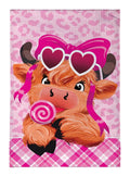 Lovely Laverne The Highland Cow 2 Sided Garden Flag