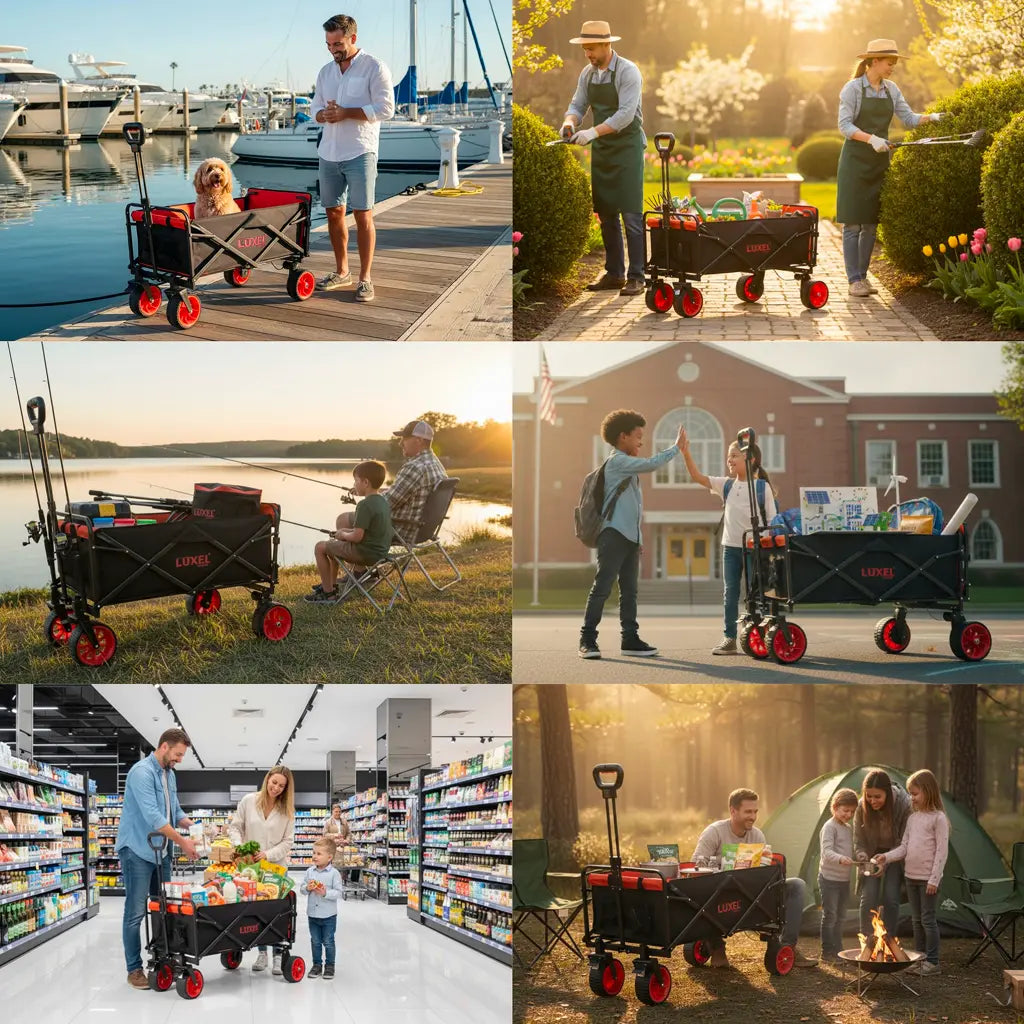 Compact Electric Camping Cart – Dual Motor & Foldable Design