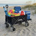 Beach Wagon Cart with Big Wheels – Foldable Utility Wagon Black