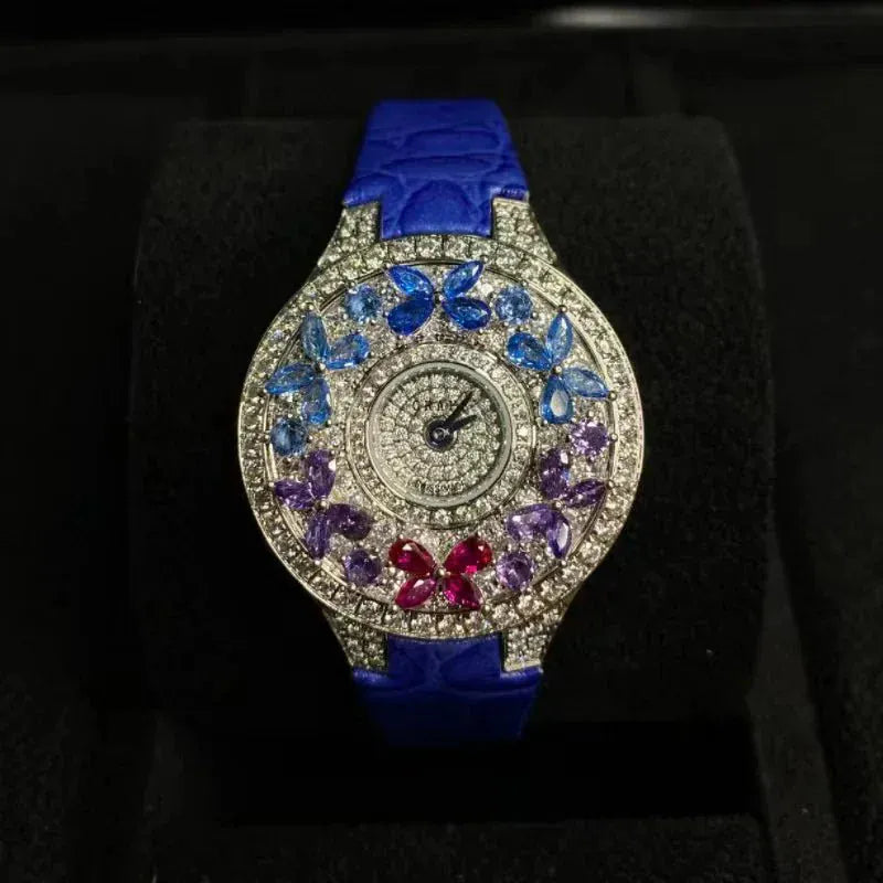 Luxury Colorful Women’s Quartz Watch | Elegant Jewel Bracelet Timepiece
