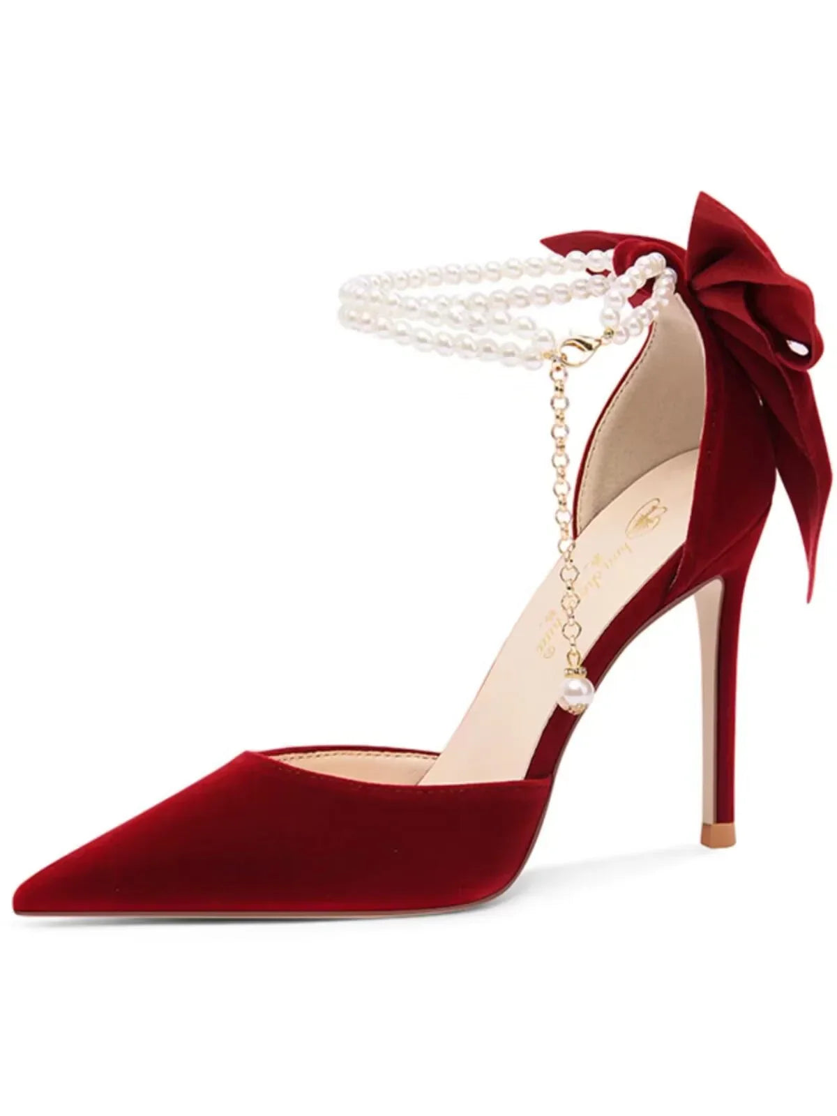 Luxury Pearl Butterfly High Heel Pumps
