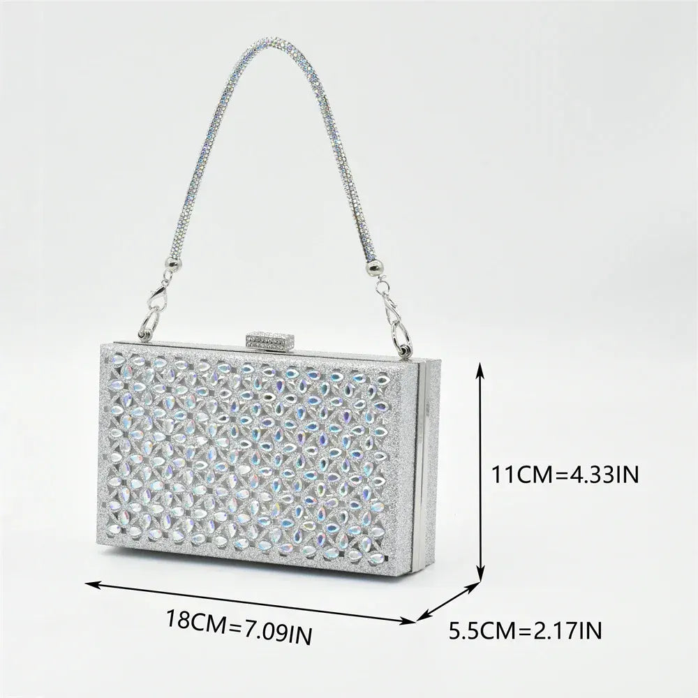 Luxury Rhinestone Italian Designer Shoes and Bags Set (Ascendancy).