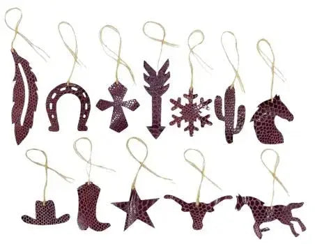 Purple Snake Leather Christmas Ornament