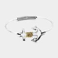 Wire Wrapped Anchor Metal Hook Bracelet
