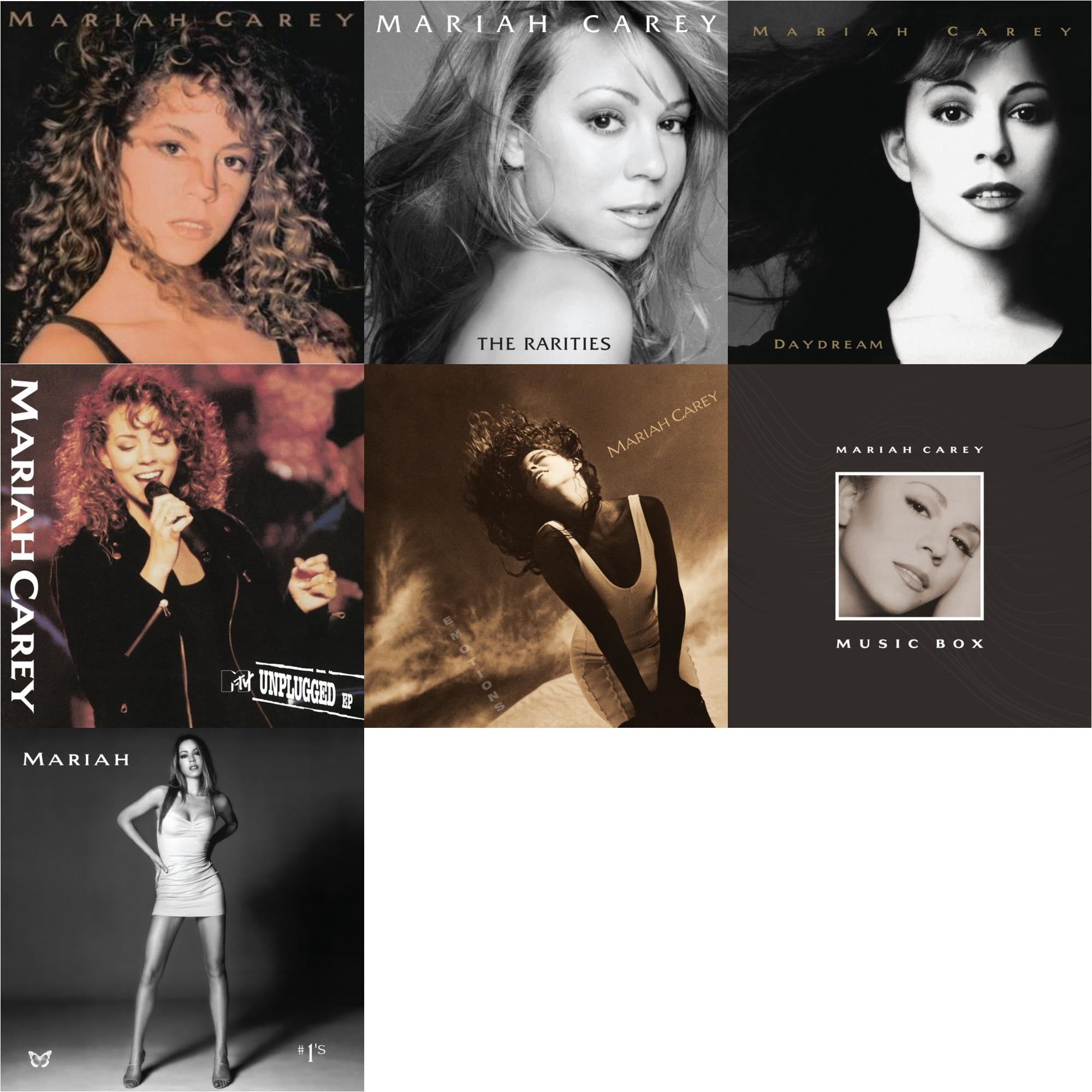 Mariah Carey - Mariah Carey & Emotions & Mtv Unplugged & Daydream & Rarities (4LP) & Music Box: 30Th Anniversary Expanded Edition (4LP) & #1’S (2LP/Metallic Silver & Black Swirl Vinyl)