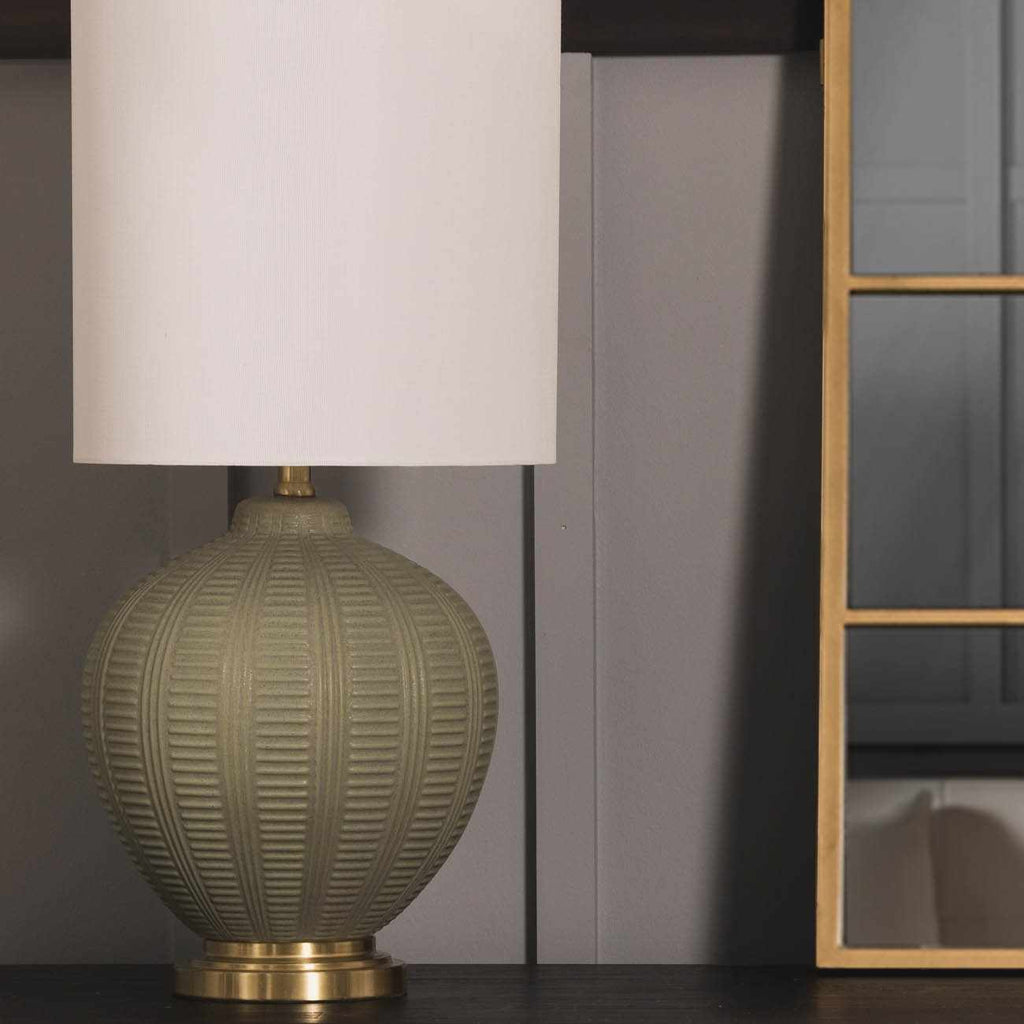 McMurray Green Textured Table Lamp - Clearance