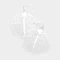 Brass Metal Leaf Earrings