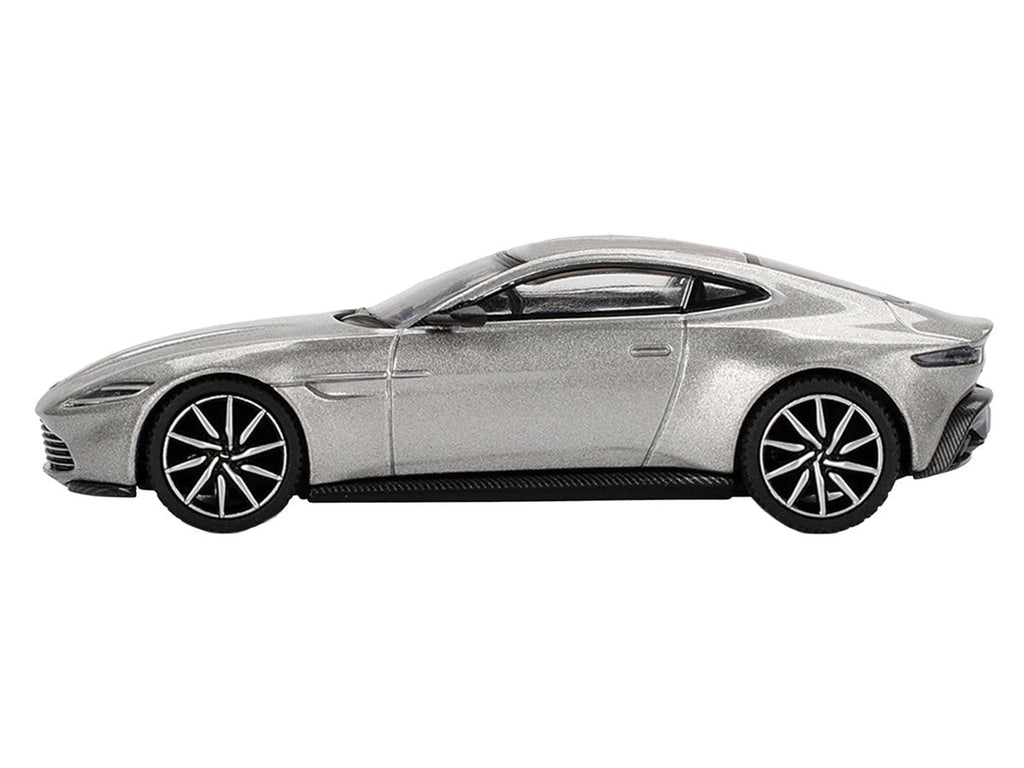 Aston Martin DB10 Silver Metallic 007 James Bond "Spectre" (2015) Movie Limited Edition 1/64 Diecast Model Car by Mini GT
