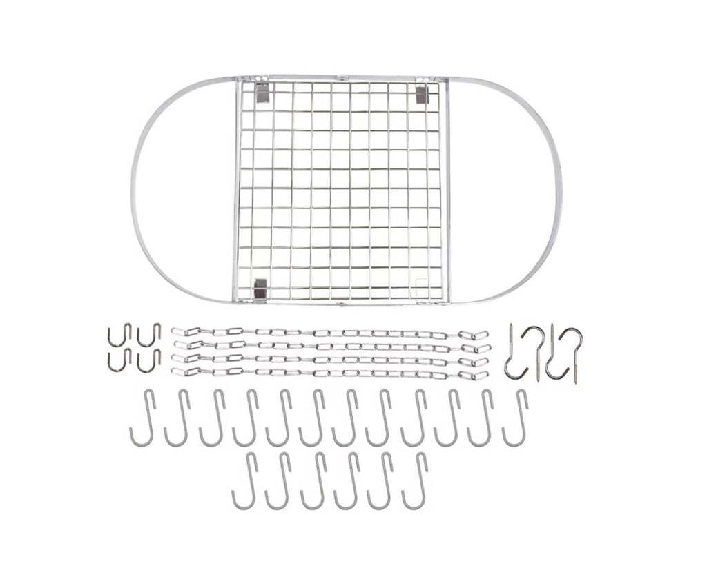 Modern Ceiling Mounted Stainless Steel Oval Hanging Pot Rack